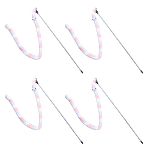 CPAOWEHF Plüsch-Raupen-Katzenspielzeug, Interaktionskatzen-Teaser-Stick-Spielzeug, Katzen, neckendes Spielzeug, Langeweile, Katzenspielzeug, 4 Stück CPAOWEHF Plüsch-Raupen-Katzenspielzeug, Interaktionskatzen-Teaser-Stick-Spielzeug, Katzen, neckendes Spielzeug, Langeweile, Katzenspielzeug, 4 Stück von CPAOWEHF
