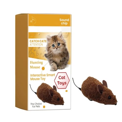 CPAOWEHF Quietschender Sound, realistisches Katzen-Maus-Form-Spielzeug, Ziehen und Zurückziehen, bewegliche Mausform, Katzentraining, Kratzspielzeug mit Quietschgeräusch CPAOWEHF Quietschender Sound, realistisches Katzen-Maus-Form-Spielzeug, Ziehen und Zurückziehen, bewegliche Mausform, Katzentraining, Kratzspielzeug mit Quietschgeräusch von CPAOWEHF