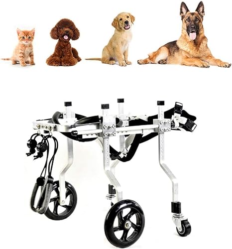 Hunderollstuhl, Verstellbarer Hundewagen, Rollstuhl für kleine Hunde und große Katzen, Verstellbarer Kinderwagen mit voller Unterstützung, Rehabilitation der Vorder- und Hinterbeine (X) von CPARTS
