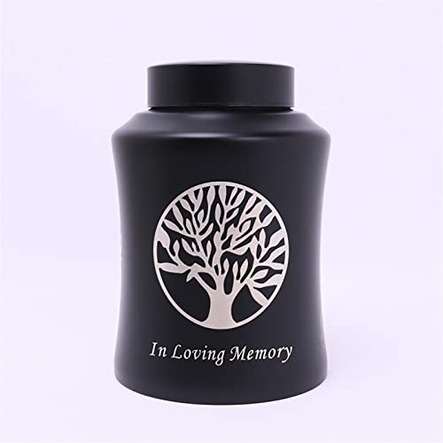 CPDDNGZMKK Gedenkstätten Für Haustiere 800/500/250Ml Behälter Haustier Urnen Haustier Einäscherung Souvenir Urnen Können Hunde Katzen Vögel Und Mäuse Asche Trauerbox(Black,500ml) von CPDDNGZMKK