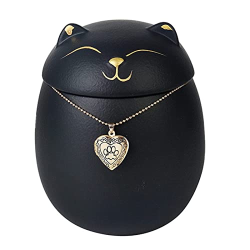 Gedenkstätten Für Haustiere Pet Urn For Dogs Cats Ashes Keepsake Memorial Box Funeral Set Burial Urns For Cremated Remains Ash Vial Adult Funeral Urn Pet Cat And Dog Urn 12866 Trauerbox(Black) von CPDDNGZMKK