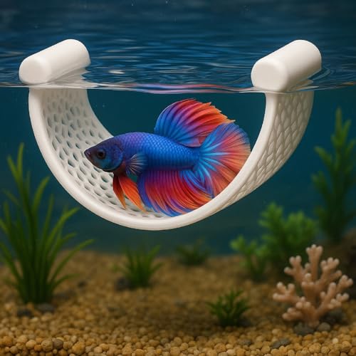Weiße Betta-Fischhängematte – Minimalistische schwimmende Ruheplattform für Garnelen, Nano-Fische und Bettas – Saubere Aquarium-Sitzstange, Aquascape Dekor für Aquarien mit niedrigem Durchfluss Weiße Betta-Fischhängematte – Minimalistische schwimmende Ruheplattform für Garnelen, Nano-Fische und Bettas – Saubere Aquarium-Sitzstange, Aquascape Dekor für Aquarien mit niedrigem Durchfluss von CPLIKE