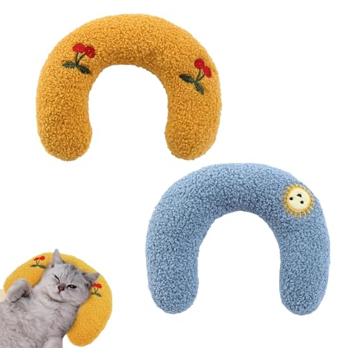 CPRNQY 2 Stück Katzen Kissen, Hunde Kissen, Katzenkissen Flauschig, Kissen für Katzen U-Förmiges Kissen Zum Schlafen, Kissen für Katzen, Haustierkissen Katzenkissen Anwendbar auf Haustier (Gelb+Blau) CPRNQY 2 Stück Katzen Kissen, Hunde Kissen, Katzenkissen Flauschig, Kissen für Katzen U-Förmiges Kissen Zum Schlafen, Kissen für Katzen, Haustierkissen Katzenkissen Anwendbar auf Haustier (Gelb+Blau) von CPRNQY