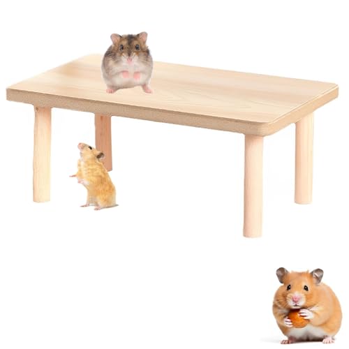 Hamster Plattform, Hamster Zubehör für Den Käfig, Hamsterplattform, Beißplattform für Hamsterheim Hamsterspielzeug Landschaftsbedarf Hamster Kletterplattform Eichhörnchen Schlafplattform von CPRNQY