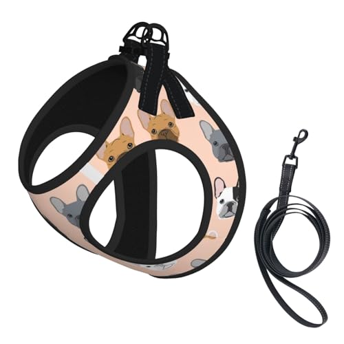 L Haustier-Leine, Weste und Hundegeschirr, klein, französischer Druck, mit Schnalle, Hundebegleiter, Outdoor-Reisen von CPyuqw