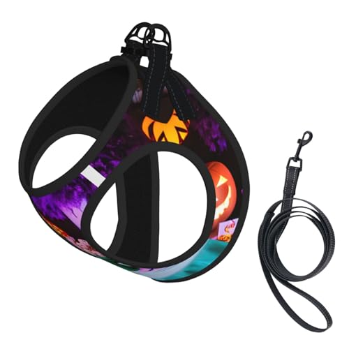 L Haustier-Leine, Weste und Hundegeschirr, klein, für Halloween, Karneval, Party, bedruckt, mit Schnalle, Hundebegleiter, Outdoor-Reisen L Haustier-Leine, Weste und Hundegeschirr, klein, für Halloween, Karneval, Party, bedruckt, mit Schnalle, Hundebegleiter, Outdoor-Reisen von CPyuqw