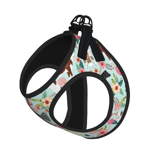 L Haustier-Leine, Weste und Hundegeschirr, kleine Größe, Bauernhoftier-Druck, Leinen-Set mit Schnalle, Hundebegleiter, Outdoor-Reisen von CPyuqw