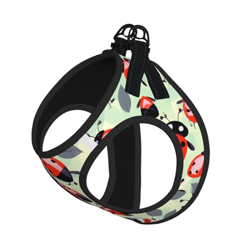 L Haustier-Leine, Weste und Hundegeschirr, kleine Größe, Marienkäfer-Design, mit Schnalle, Hundebegleiter, Outdoor-Reisen von CPyuqw