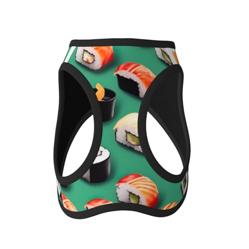L Haustier-Leine, Weste und Hundegeschirr, kleine Größe, Sushi-Futter-Druck, Leinen-Set mit Schnalle, Hundebegleiter, Outdoor-Reisen L Haustier-Leine, Weste und Hundegeschirr, kleine Größe, Sushi-Futter-Druck, Leinen-Set mit Schnalle, Hundebegleiter, Outdoor-Reisen von CPyuqw