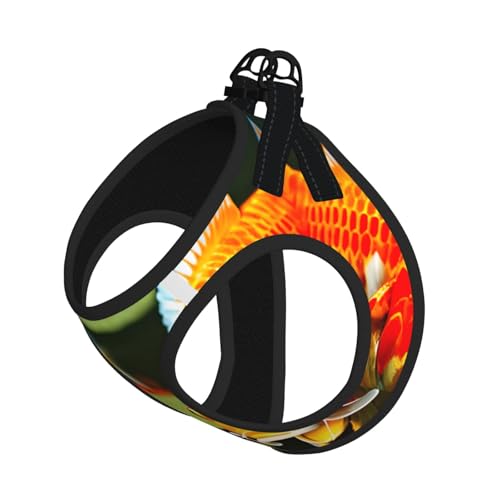 L Haustier-Leine, Weste und Hundegeschirr, kleine Größe, japanischer hübscher Koi-Fischdruck, mit Schnalle, Hundebegleiter, Outdoor-Reisen L Haustier-Leine, Weste und Hundegeschirr, kleine Größe, japanischer hübscher Koi-Fischdruck, mit Schnalle, Hundebegleiter, Outdoor-Reisen von CPyuqw