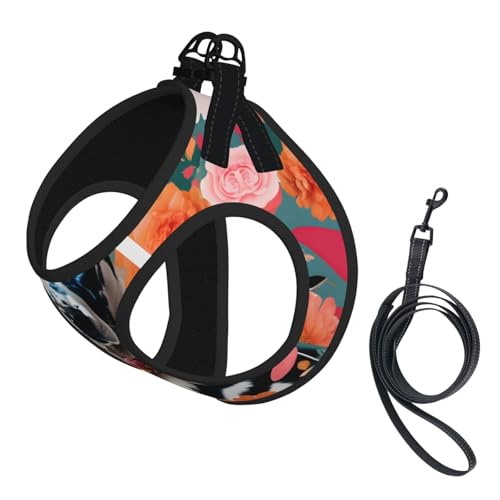 L Haustier-Leine, Weste und Hundegeschirr, kleine Größe, mit Blumendruck, mit Schnalle, Hundebegleiter, Outdoor-Reisen L Haustier-Leine, Weste und Hundegeschirr, kleine Größe, mit Blumendruck, mit Schnalle, Hundebegleiter, Outdoor-Reisen von CPyuqw