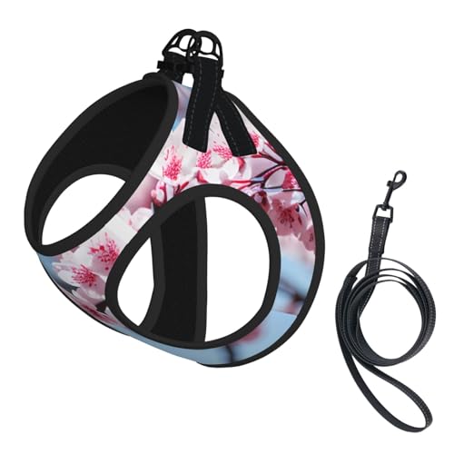 L Haustier-Leine, Weste und Hundegeschirr, kleine Größe, verführerisches Kirschblüten-Motiv, mit Schnalle, Hundebegleiter, Outdoor-Reisen L Haustier-Leine, Weste und Hundegeschirr, kleine Größe, verführerisches Kirschblüten-Motiv, mit Schnalle, Hundebegleiter, Outdoor-Reisen von CPyuqw