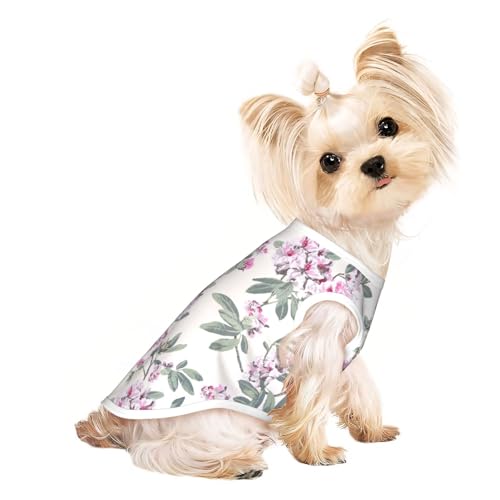 L Pet atmungsaktives ärmelloses T-Shirt - weiche Altrosen-Druck, dehnbare Weste für Hunde und Katzen, leichtes Tanktop L Pet atmungsaktives ärmelloses T-Shirt - weiche Altrosen-Druck, dehnbare Weste für Hunde und Katzen, leichtes Tanktop von CPyuqw