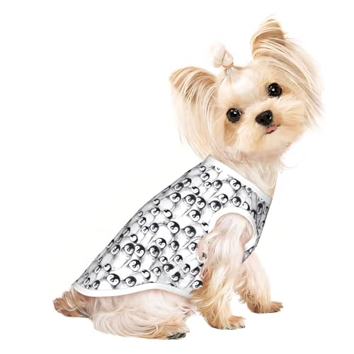L Pet atmungsaktives ärmelloses T-Shirt – weiche süße Pinguine, Skizzendruck, dehnbare Weste für Hunde und Katzen, leichtes Tanktop L Pet atmungsaktives ärmelloses T-Shirt – weiche süße Pinguine, Skizzendruck, dehnbare Weste für Hunde und Katzen, leichtes Tanktop von CPyuqw