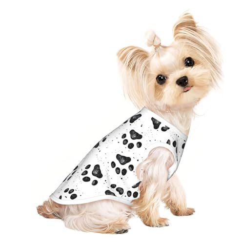 L Pet atmungsaktives ärmelloses T-Shirt – weiches Hundepfotenmuster, dehnbare Weste für Hunde und Katzen, leichtes Tanktop L Pet atmungsaktives ärmelloses T-Shirt – weiches Hundepfotenmuster, dehnbare Weste für Hunde und Katzen, leichtes Tanktop von CPyuqw