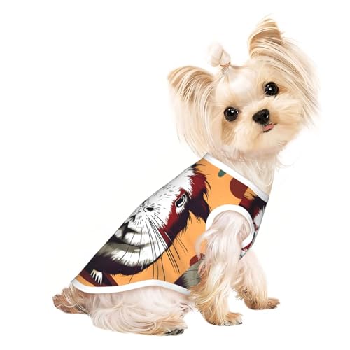 L Pet atmungsaktives ärmelloses T-Shirt – weiches Meerschweinchenmuster, dehnbare Weste für Hunde und Katzen, leichtes Tanktop L Pet atmungsaktives ärmelloses T-Shirt – weiches Meerschweinchenmuster, dehnbare Weste für Hunde und Katzen, leichtes Tanktop von CPyuqw