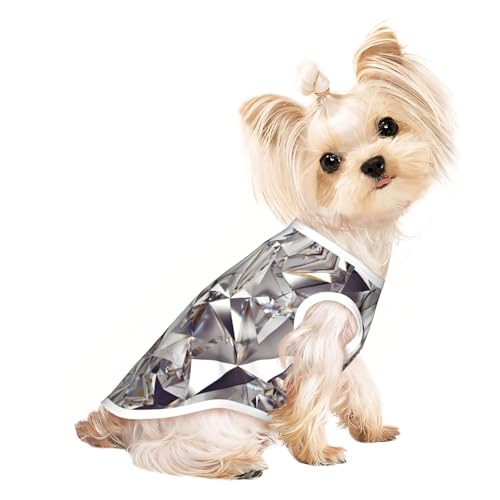 L Pet atmungsaktives ärmelloses T-Shirt - weiches Rautenmuster, dehnbare Weste für Hunde und Katzen, leichtes Tanktop L Pet atmungsaktives ärmelloses T-Shirt - weiches Rautenmuster, dehnbare Weste für Hunde und Katzen, leichtes Tanktop von CPyuqw
