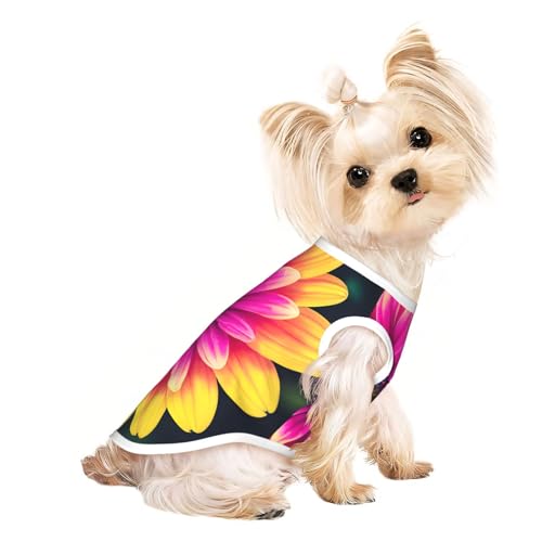L Pet atmungsaktives ärmelloses T-Shirt – weiches Retro-Blumendruck, dehnbare Weste für Hunde und Katzen, leichtes Tanktop L Pet atmungsaktives ärmelloses T-Shirt – weiches Retro-Blumendruck, dehnbare Weste für Hunde und Katzen, leichtes Tanktop von CPyuqw
