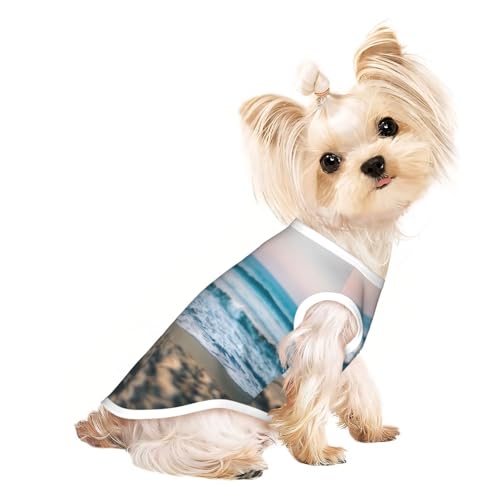 L Pet atmungsaktives ärmelloses T-Shirt – weiches Strand- und Meeresdruck, dehnbare Weste für Hunde und Katzen, leichtes Tanktop L Pet atmungsaktives ärmelloses T-Shirt – weiches Strand- und Meeresdruck, dehnbare Weste für Hunde und Katzen, leichtes Tanktop von CPyuqw