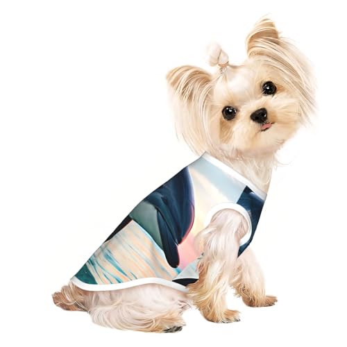 L Pet atmungsaktives ärmelloses T-Shirt – weiches süßes Delfin-Spring-Druck, dehnbare Weste für Hunde und Katzen, leichtes Tanktop L Pet atmungsaktives ärmelloses T-Shirt – weiches süßes Delfin-Spring-Druck, dehnbare Weste für Hunde und Katzen, leichtes Tanktop von CPyuqw