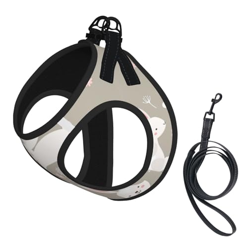 M Haustier-Leine, Weste und Hundegeschirr, kleine Größe, Osterhasen-Blumendruck-Leinen-Set mit Schnalle, Hundebegleiter, Outdoor-Reisen M Haustier-Leine, Weste und Hundegeschirr, kleine Größe, Osterhasen-Blumendruck-Leinen-Set mit Schnalle, Hundebegleiter, Outdoor-Reisen von CPyuqw