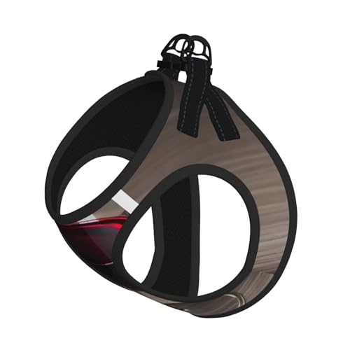 M Haustier-Leine, Weste und Hundegeschirr, kleine Größe, Weinflaschen-Glasdruck, Leinenset mit Schnalle, Hundebegleiter, Outdoor-Reisen von CPyuqw