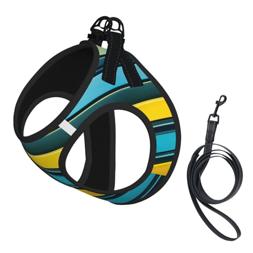 M Haustier-Leine, Weste und Hundegeschirr, kleine Größe, gelbe und blaue gestreifte Leine, Set mit Schnalle, Hundebegleiter, Outdoor-Reisen M Haustier-Leine, Weste und Hundegeschirr, kleine Größe, gelbe und blaue gestreifte Leine, Set mit Schnalle, Hundebegleiter, Outdoor-Reisen von CPyuqw