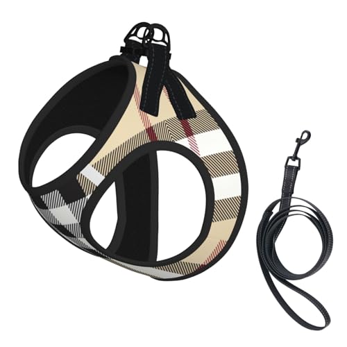 M Haustier-Leine, Weste und Hundegeschirr, kleine Größe, graues Karomuster, Leinen-Set mit Schnalle, Hundebegleiter, Outdoor-Reisen M Haustier-Leine, Weste und Hundegeschirr, kleine Größe, graues Karomuster, Leinen-Set mit Schnalle, Hundebegleiter, Outdoor-Reisen von CPyuqw