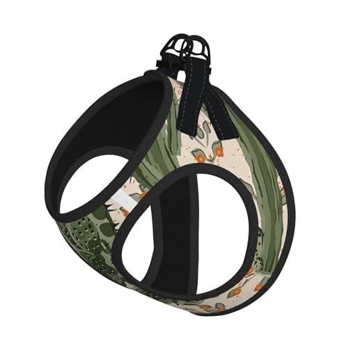 M Haustier-Leine, Weste und Hundegeschirr, kleine Größe, grüner Kaktusdruck, mit Schnalle, Hundebegleiter, Outdoor-Reisen von CPyuqw