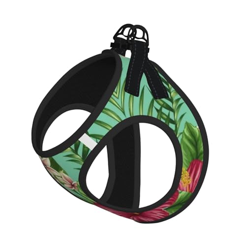 M Haustier-Leine, Weste und Hundegeschirr, kleine Größe, hawaiianische tropische Blätter, Blumendruck, Leinenset mit Schnalle, Hundebegleiter, Outdoor-Reisen M Haustier-Leine, Weste und Hundegeschirr, kleine Größe, hawaiianische tropische Blätter, Blumendruck, Leinenset mit Schnalle, Hundebegleiter, Outdoor-Reisen von CPyuqw