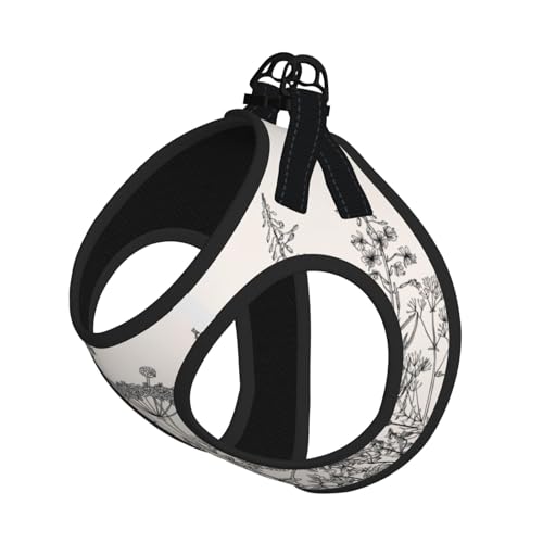 M Haustier-Leine, Weste und Hundegeschirr, kleine Größe, mit Blumenkräutern, botanischer Gravur, mit Schnalle, Hundebegleiter, Outdoor-Reisen M Haustier-Leine, Weste und Hundegeschirr, kleine Größe, mit Blumenkräutern, botanischer Gravur, mit Schnalle, Hundebegleiter, Outdoor-Reisen von CPyuqw