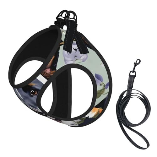 M Haustier-Leine, Weste und Hundegeschirr, kleine Größe, mit Blumenmuster, mit Schnalle, Hundebegleiter, Outdoor-Reisen M Haustier-Leine, Weste und Hundegeschirr, kleine Größe, mit Blumenmuster, mit Schnalle, Hundebegleiter, Outdoor-Reisen von CPyuqw