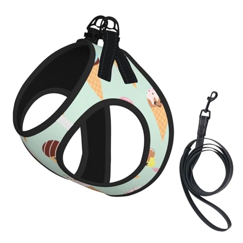 M Haustier-Leine, Weste und Hundegeschirr, kleine Größe, mit Eistüten bedruckt, mit Schnalle, Hundebegleiter, Outdoor-Reisen M Haustier-Leine, Weste und Hundegeschirr, kleine Größe, mit Eistüten bedruckt, mit Schnalle, Hundebegleiter, Outdoor-Reisen von CPyuqw