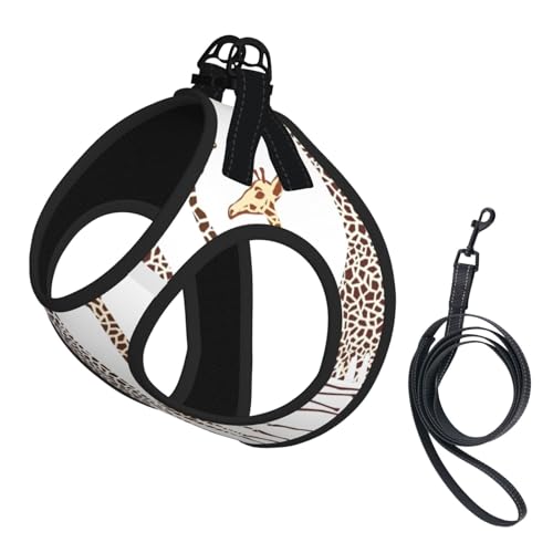 M Haustier-Leine, Weste und Hundegeschirr, kleine Größe, niedliches Cartoon-Giraffen-Druck, Leinen-Set mit Schnalle, Hundebegleiter, Outdoor-Reisen M Haustier-Leine, Weste und Hundegeschirr, kleine Größe, niedliches Cartoon-Giraffen-Druck, Leinen-Set mit Schnalle, Hundebegleiter, Outdoor-Reisen von CPyuqw
