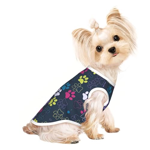 M Pet atmungsaktives ärmelloses T-Shirt – weiche, süße Hundepfoten-Druck, dehnbare Weste für Hunde und Katzen, leichtes Tanktop M Pet atmungsaktives ärmelloses T-Shirt – weiche, süße Hundepfoten-Druck, dehnbare Weste für Hunde und Katzen, leichtes Tanktop von CPyuqw