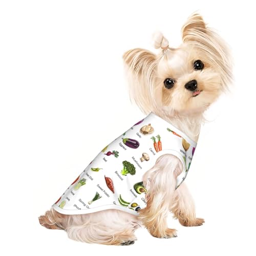 M Pet atmungsaktives ärmelloses T-Shirt – weiche Einführung verschiedener Gemüsesorten, dehnbare Weste für Hunde und Katzen, leichtes Tanktop M Pet atmungsaktives ärmelloses T-Shirt – weiche Einführung verschiedener Gemüsesorten, dehnbare Weste für Hunde und Katzen, leichtes Tanktop von CPyuqw
