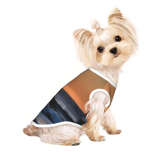 M Pet atmungsaktives ärmelloses T-Shirt – weiche Letzte Sonnenstrahlen von über dem Meer, Wellendruck, dehnbare Weste für Hunde und Katzen, leichtes Tanktop M Pet atmungsaktives ärmelloses T-Shirt – weiche Letzte Sonnenstrahlen von über dem Meer, Wellendruck, dehnbare Weste für Hunde und Katzen, leichtes Tanktop von CPyuqw