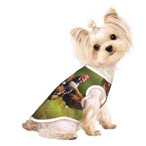 M Pet atmungsaktives ärmelloses T-Shirt – weicher Hahn-Druck, dehnbare Weste für Hunde und Katzen, leichtes Tanktop M Pet atmungsaktives ärmelloses T-Shirt – weicher Hahn-Druck, dehnbare Weste für Hunde und Katzen, leichtes Tanktop von CPyuqw