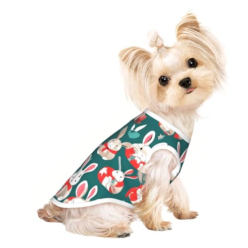 M Pet atmungsaktives ärmelloses T-Shirt – weicher Hasen-Druck, dehnbare Weste für Hunde und Katzen, leichtes Tanktop M Pet atmungsaktives ärmelloses T-Shirt – weicher Hasen-Druck, dehnbare Weste für Hunde und Katzen, leichtes Tanktop von CPyuqw