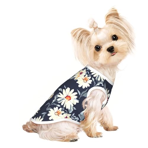 M Pet atmungsaktives ärmelloses T-Shirt - weiches Gänseblümchen-Druck, dehnbare Weste für Hunde und Katzen, leichtes Tanktop M Pet atmungsaktives ärmelloses T-Shirt - weiches Gänseblümchen-Druck, dehnbare Weste für Hunde und Katzen, leichtes Tanktop von CPyuqw