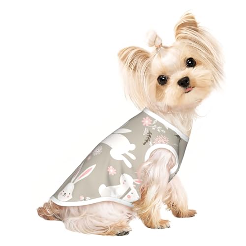 M Pet atmungsaktives ärmelloses T-Shirt – weiches Osterhasen-Blumendruck, dehnbare Weste für Hunde und Katzen, leichtes Tanktop M Pet atmungsaktives ärmelloses T-Shirt – weiches Osterhasen-Blumendruck, dehnbare Weste für Hunde und Katzen, leichtes Tanktop von CPyuqw