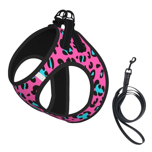 S Haustier-Leine, Weste und Hundegeschirr, klein, niedliches Leopardenmuster, mit Schnalle, Hundebegleiter, Outdoor-Reisen S Haustier-Leine, Weste und Hundegeschirr, klein, niedliches Leopardenmuster, mit Schnalle, Hundebegleiter, Outdoor-Reisen von CPyuqw