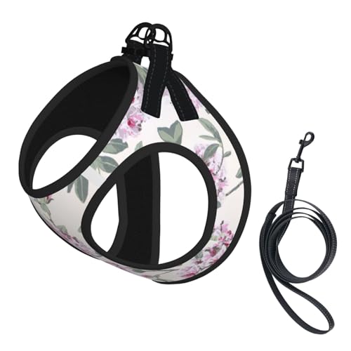 S Haustier-Leine, Weste und Hundegeschirr, kleine Größe, Altrosen-Druck, mit Schnalle, Hundebegleiter, Outdoor-Reisen S Haustier-Leine, Weste und Hundegeschirr, kleine Größe, Altrosen-Druck, mit Schnalle, Hundebegleiter, Outdoor-Reisen von CPyuqw