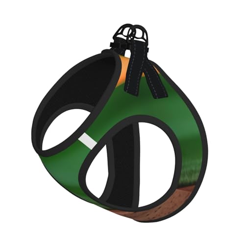 S Haustier-Leine, Weste und Hundegeschirr, kleine Größe, Baseball-Druck, Leinen-Set mit Schnalle, Hundebegleiter, Outdoor-Reisen von CPyuqw
