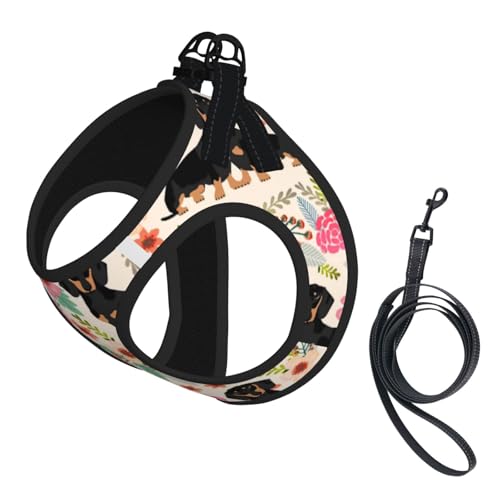 S Haustier-Leine, Weste und Hundegeschirr, kleine Größe, mit Blumendruck, mit Schnalle, Hundebegleiter, Outdoor-Reisen S Haustier-Leine, Weste und Hundegeschirr, kleine Größe, mit Blumendruck, mit Schnalle, Hundebegleiter, Outdoor-Reisen von CPyuqw