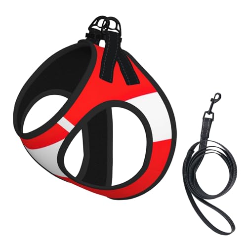 S Haustier-Leine, Weste und Hundegeschirr, kleine Größe, mit dänischer Flagge, mit Schnalle, Hundebegleiter, Outdoor-Reisen S Haustier-Leine, Weste und Hundegeschirr, kleine Größe, mit dänischer Flagge, mit Schnalle, Hundebegleiter, Outdoor-Reisen von CPyuqw
