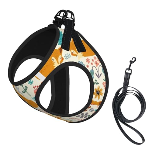 S Haustier-Leine, Weste und Hundegeschirr, kleine Größe, niedliches Blumenmuster mit Schnalle, Hundebegleiter, Outdoor-Reisen S Haustier-Leine, Weste und Hundegeschirr, kleine Größe, niedliches Blumenmuster mit Schnalle, Hundebegleiter, Outdoor-Reisen von CPyuqw