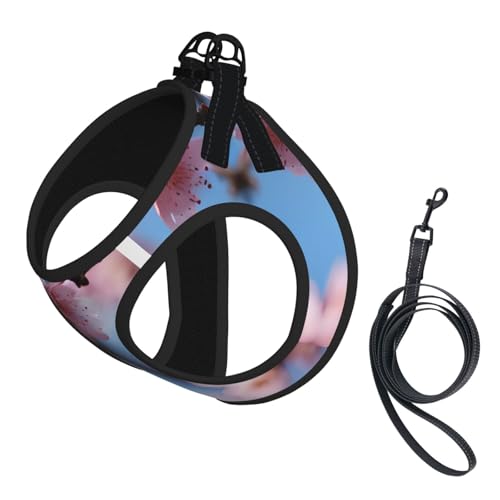 S Haustier-Leine, Weste und Hundegeschirr, kleine Größe, schöner Kirschblüten-Druck, Leinen-Set mit Schnalle, Hundebegleiter, Outdoor-Reisen S Haustier-Leine, Weste und Hundegeschirr, kleine Größe, schöner Kirschblüten-Druck, Leinen-Set mit Schnalle, Hundebegleiter, Outdoor-Reisen von CPyuqw