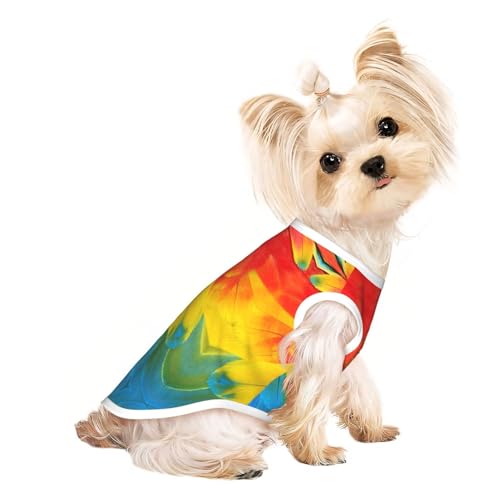 S Pet atmungsaktives ärmelloses T-Shirt – weiche, fantastische Papageienfeder-Druck, dehnbare Weste für Hunde und Katzen, leichtes Tanktop S Pet atmungsaktives ärmelloses T-Shirt – weiche, fantastische Papageienfeder-Druck, dehnbare Weste für Hunde und Katzen, leichtes Tanktop von CPyuqw