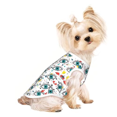 S Pet atmungsaktives ärmelloses T-Shirt – weiche Augen, dehnbare Weste für Hunde und Katzen, leichtes Tanktop S Pet atmungsaktives ärmelloses T-Shirt – weiche Augen, dehnbare Weste für Hunde und Katzen, leichtes Tanktop von CPyuqw